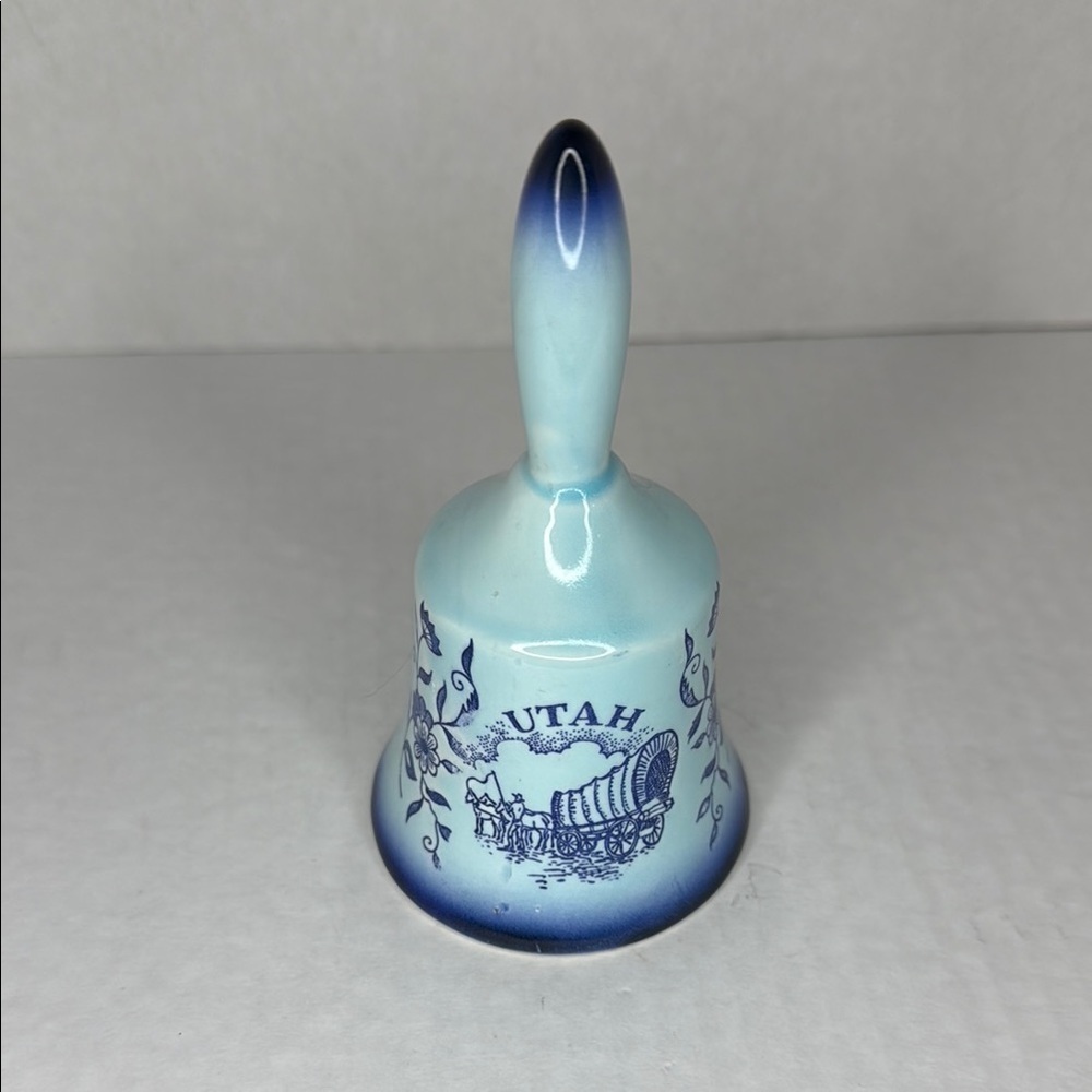 Vintage Utah Souvenir Bell with Blue Gradient